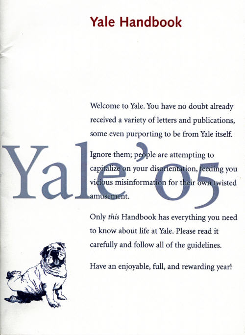 Yale Handbook Parody, Page 1